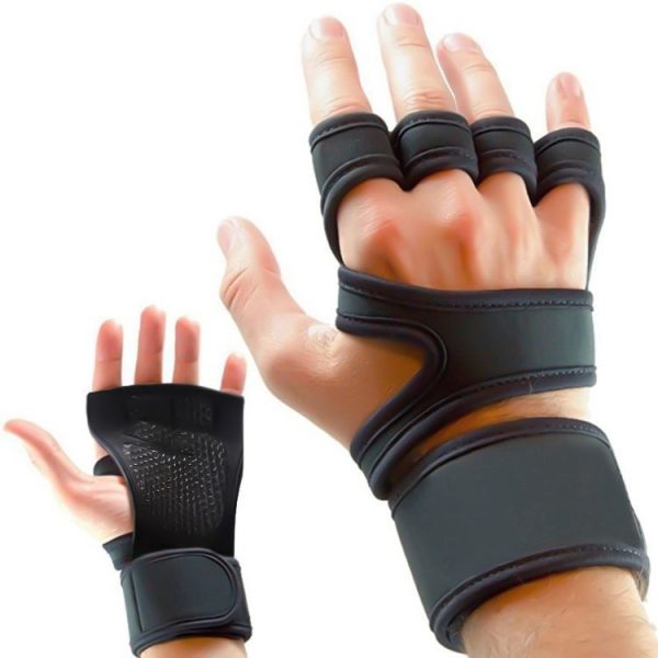 Sports Riding Gloves Silicone pull-up Exercise Gloves, Size: M (Reinforced Black)