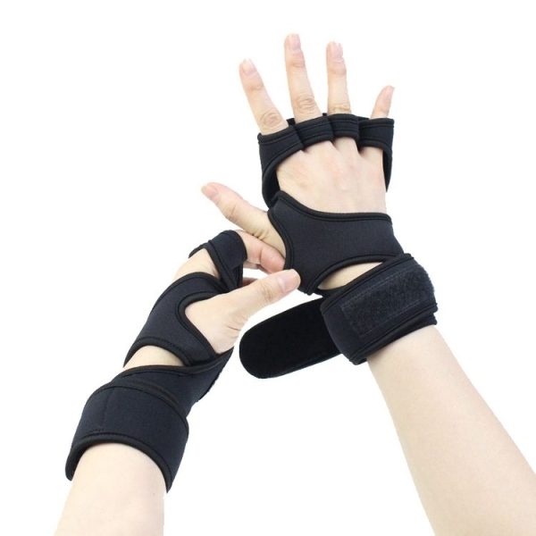 Sports Riding Gloves Silicone pull-up Exercise Gloves, Size: M (Reinforced Black) - Image 2