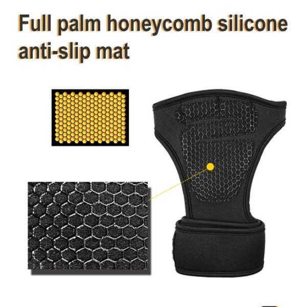 Sports Riding Gloves Silicone pull-up Exercise Gloves, Size: M (Reinforced Black) - Image 3