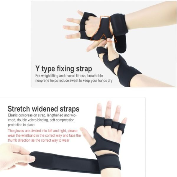 Sports Riding Gloves Silicone pull-up Exercise Gloves, Size: M (Reinforced Black) - Image 5