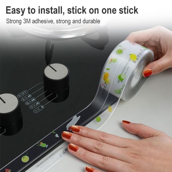 Kitchen Beauty Stitching Stickers Waterproof Mildew Proof Moisture Proof High Temperature Sticker (Simple Without Pattern) - Image 3