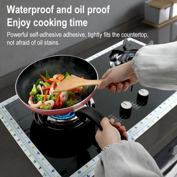 Kitchen Beauty Stitching Stickers Waterproof Mildew Proof Moisture Proof High Temperature Sticker (Simple Without Pattern) - Image 6