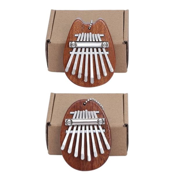 Mini 8 Tone Thumb Piano Kalimba Musical Instruments (Wood Egg) - Image 2