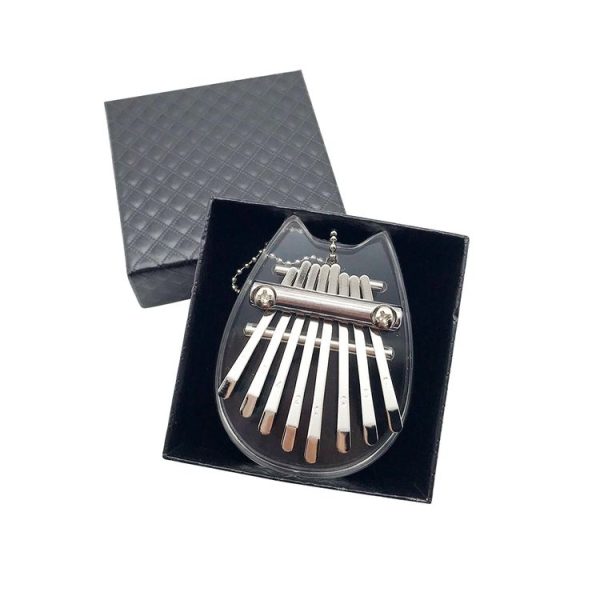 Mini 8 Tone Thumb Piano Kalimba Musical Instruments, Gift Box (Acrylic Chinchilla)