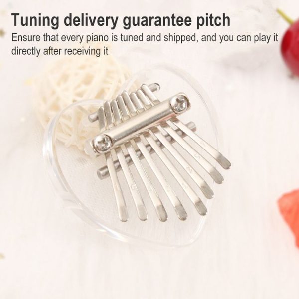 Mini 8 Tone Thumb Piano Kalimba Musical Instruments, Gift Box (Acrylic Chinchilla) - Image 3