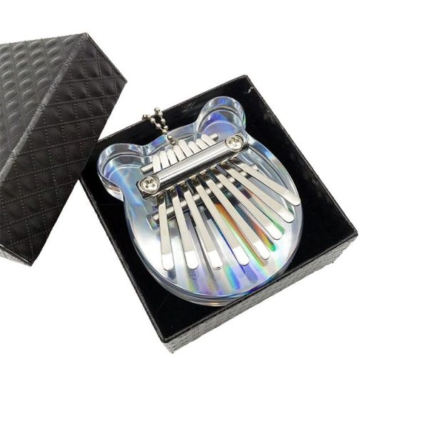 Mini Dazzle Acrylic 8 Tone Thumb Piano Kalimba Musical Instruments (Bear)