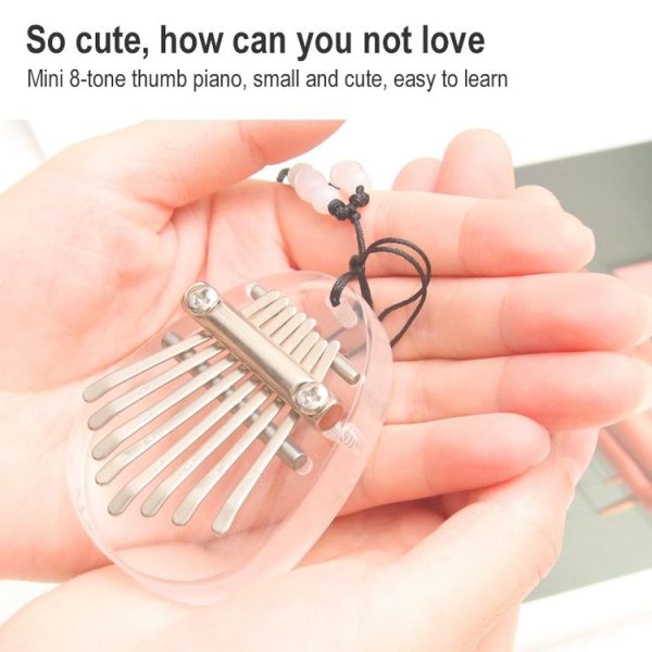Mini Dazzle Acrylic 8 Tone Thumb Piano Kalimba Musical Instruments (Bear) - Image 4