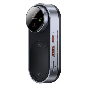 Baseus CDMP000001 Magnetic Solar Car Wireless Bluetooth MP3 Player (Black)