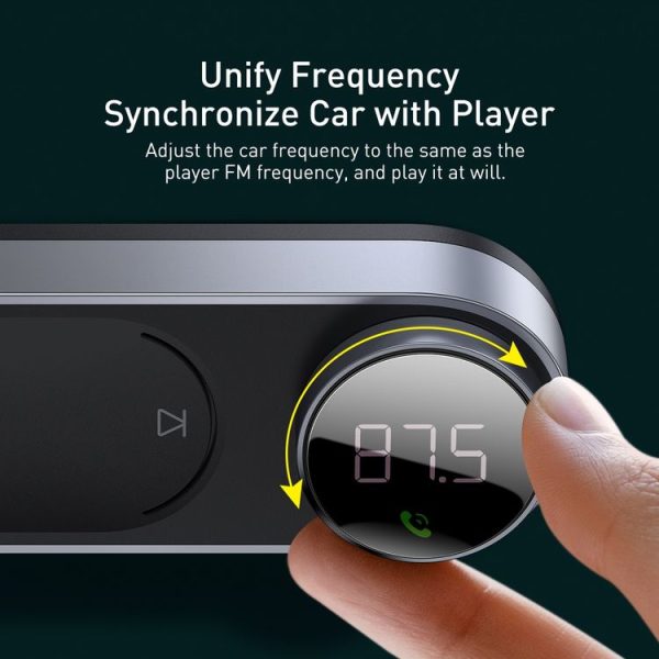 Baseus CDMP000001 Magnetic Solar Car Wireless Bluetooth MP3 Player (Black) - Image 7