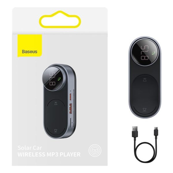 Baseus CDMP000001 Magnetic Solar Car Wireless Bluetooth MP3 Player (Black) - Image 8