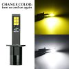 2 PCS EV15 H1 DC9-32V / 3000LM / 30W / 6000K+3000K IP65 Car LED Double Color Fog Light with 12LEDs CSP Lamp Beads (White Light + Amber Light) - Image 2