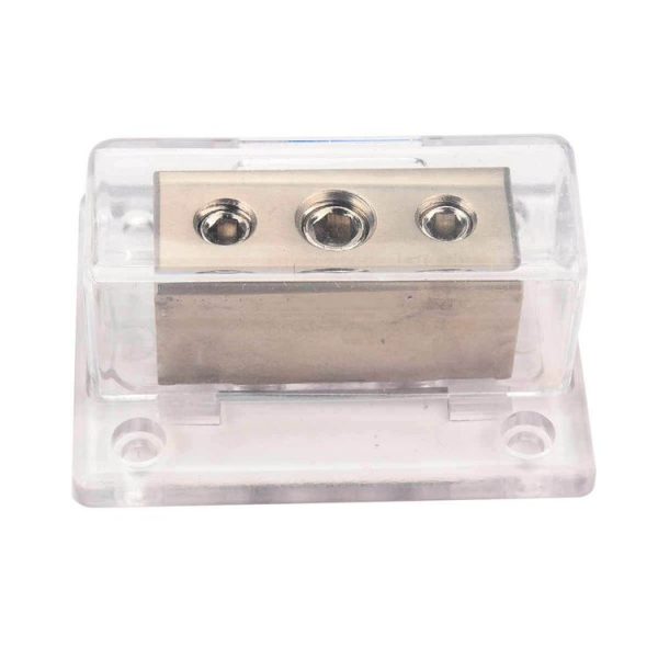 A0102 2-Way Car Audio Stereo Amp Power / Ground Cable Splitter Distribution Block - Image 2