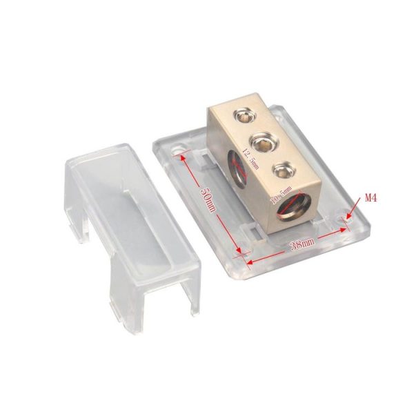 A0102 2-Way Car Audio Stereo Amp Power / Ground Cable Splitter Distribution Block - Image 6