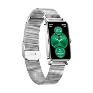 ZX19 1.45 inch HD Screen Bluetooth 5.0 IP68 Waterproof Women Smart Watch, Support Sleep Monitor / Menstrual Cycle Reminder / Heart Rate Monitor / Blood Oxygen Monitoring, Style: Steel Strap (Silver)