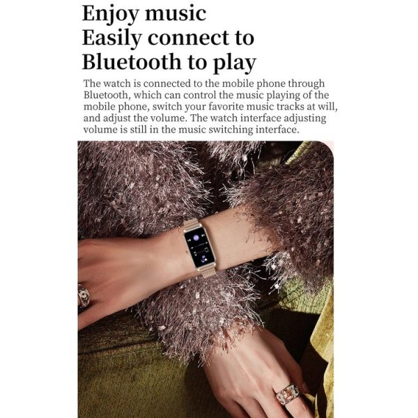 ZX19 1.45 inch HD Screen Bluetooth 5.0 IP68 Waterproof Women Smart Watch, Support Sleep Monitor / Menstrual Cycle Reminder / Heart Rate Monitor / Blood Oxygen Monitoring, Style: Steel Strap (Silver) - Image 8