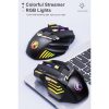 IMICE GW-X7 7-button Silent Rechargeable Wireless Gaming Mouse with Colorful RGB Lights (Black) - Image 4