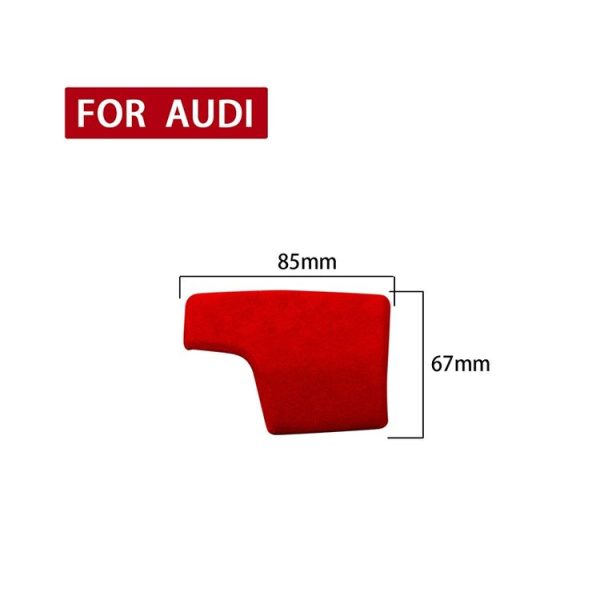 Car Suede Shift Knob Handle Cover B Version for Audi A6 / A7 (2019+) & SQ8 (2017+) & RS6 / RS7 (2019+) & Q8 / S8 (2020+), Suitable for Left Driving (Wine Red) - Image 2