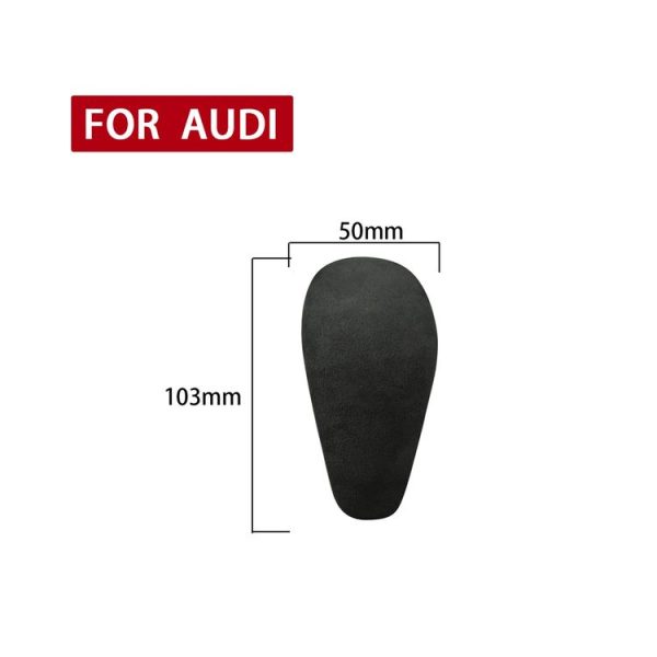Car Suede Shift Knob Handle Cover for Audi A6 / S6 / A7 (2015-2018), Suitable for Left Driving (Black Grey) - Image 2
