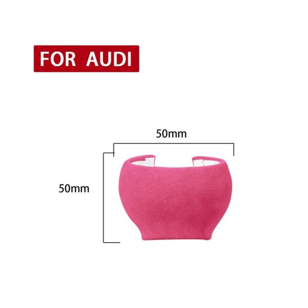 Car Suede Shift Knob Handle Cover for Audi A3 (2010-2013) / Q3 (2013-2018) / TTRS (2013-2020), Suitable for Left Driving (Pink) - Image 2