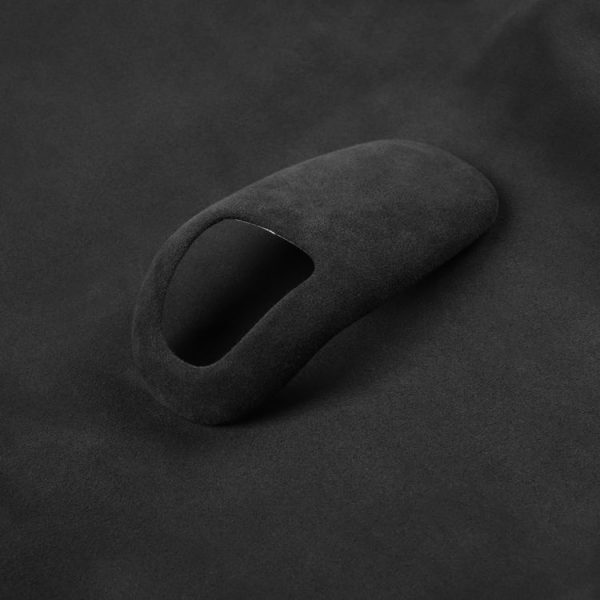 Car Suede Shift Knob Handle Cover for Audi A8 (2011-2017), Suitable for Left Driving (Black Grey) - Image 4
