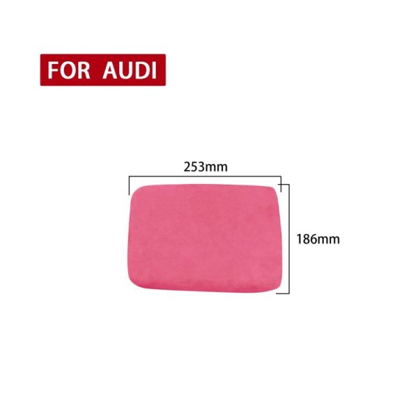 Car Suede Armrest Box Cover for Audi A4 / A5 (2017-2021), Suitable for Left Driving (Pink) - Image 2