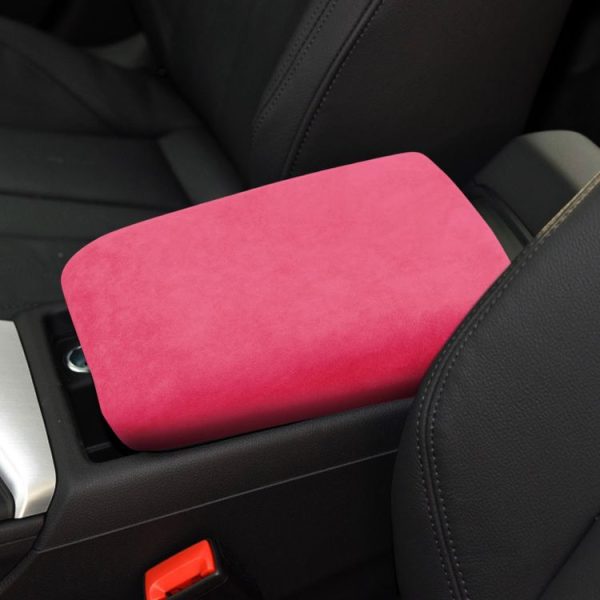 Car Suede Armrest Box Cover for Audi A4 / A5 (2017-2021), Suitable for Left Driving (Pink) - Image 6