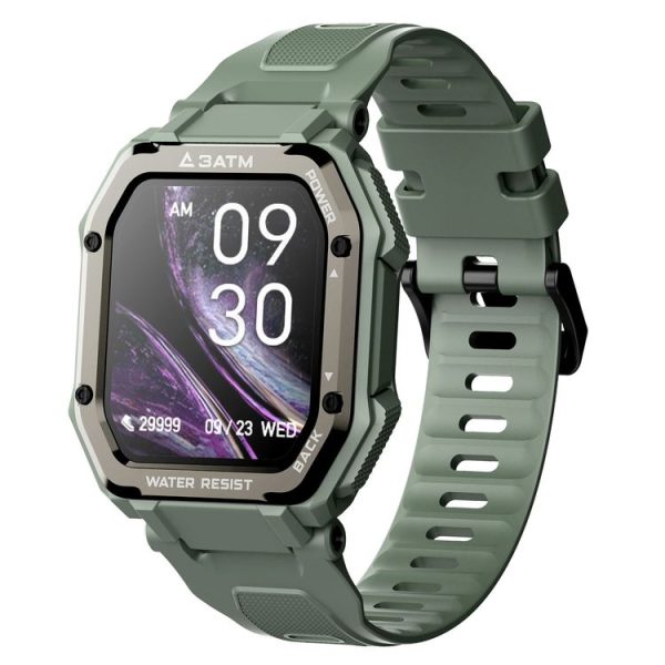 Captain C16 1.69 inch TFT Screen Bluetooth 5.0 3ATM Waterproof Smart Watch, Support Sleep Monitor / Heart Rate Monitor / Music Control / Sports Mode (Green)