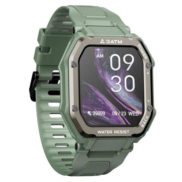 Captain C16 1.69 inch TFT Screen Bluetooth 5.0 3ATM Waterproof Smart Watch, Support Sleep Monitor / Heart Rate Monitor / Music Control / Sports Mode (Green) - Image 2