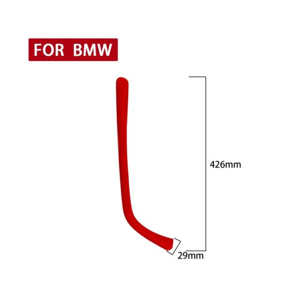 Car Suede Wrap Central Control Decorative Strip for BMW 3 Series 3GT / 4 Series 2013-2019, Left Drive (Wine Red) - Image 2
