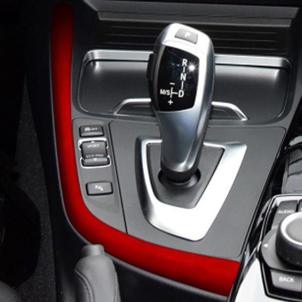 Car Suede Wrap Central Control Decorative Strip for BMW 3 Series 3GT / 4 Series 2013-2019, Left Drive (Wine Red) - Image 5