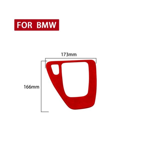 Car Suede Wrap Gear Panel Decorative Sticker for BMW 3 Series 2005-2012, Left Drive (Wine Red) - Image 2