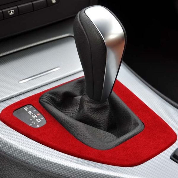Car Suede Wrap Gear Panel Decorative Sticker for BMW 3 Series 2005-2012, Left Drive (Wine Red) - Image 5