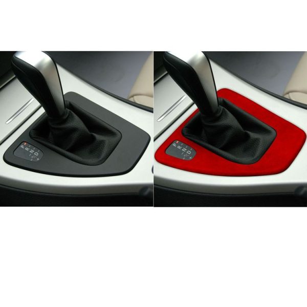 Car Suede Wrap Gear Panel Decorative Sticker for BMW 3 Series 2005-2012, Left Drive (Wine Red) - Image 6