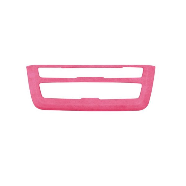 Car Suede Wrap CD Panel Decorative Sticker for BMW 3 Series 3GT / 4 Series 2013-2019, Left Drive (Pink)