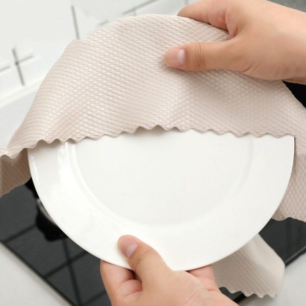 10 PCS Non-Marking And Easy-To-Dry Fish Scale Rags Kitchen Cleaning Towels, Random Color Delivery, Specification: 25x25cm (Bulk, No Packaging) - Image 5