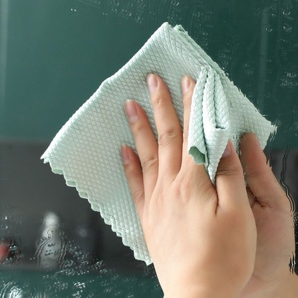 10 PCS Non-Marking And Easy-To-Dry Fish Scale Rags Kitchen Cleaning Towels, Random Color Delivery, Specification: 25x25cm (Bulk, No Packaging) - Image 6