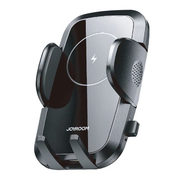 JOYROOM JR-ZS241 15W QI Mechanical Car Wireless Charger Phone Holder Air Outlet Version (Black)