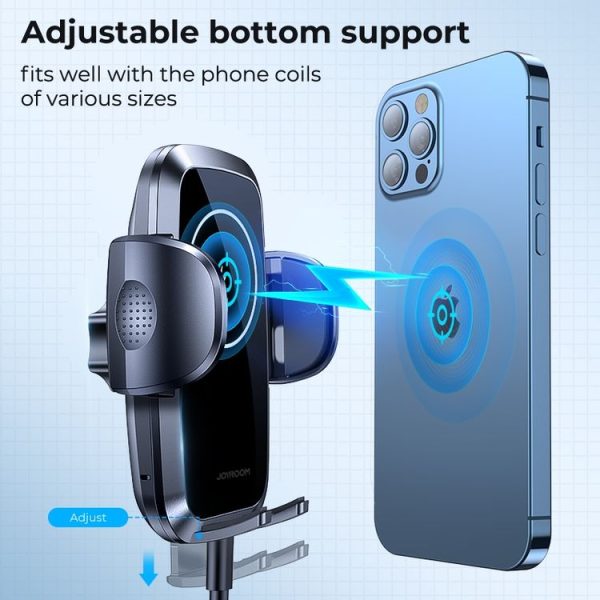 JOYROOM JR-ZS241 15W QI Mechanical Car Wireless Charger Phone Holder Air Outlet Version (Black) - Image 4