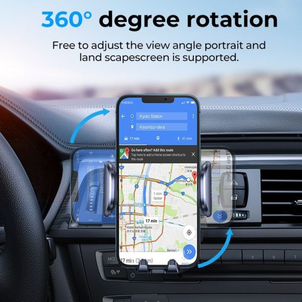 JOYROOM JR-ZS241 15W QI Mechanical Car Wireless Charger Phone Holder Air Outlet Version (Black) - Image 5