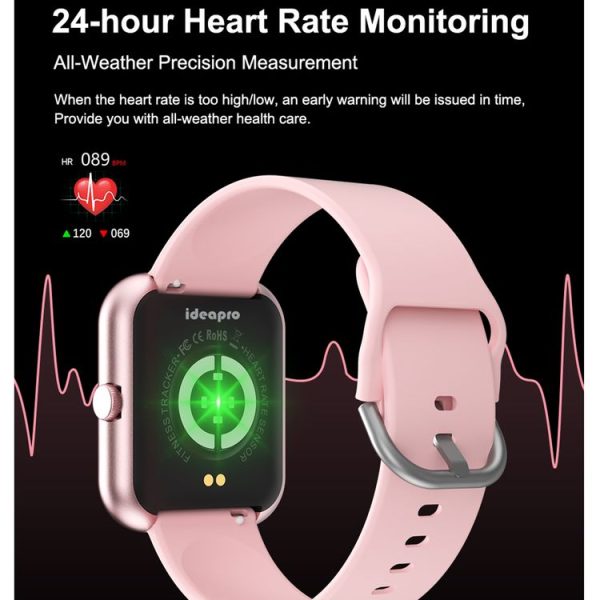 Zeblaze ideapro i8 1.7 inch IPS Color Screen Bluetooth 5.0 IP67 Waterproof Smart Watch, Support Sleep Monitor / Heart Rate Monitor / Music Control / Sports Mode (Gold) - Image 6
