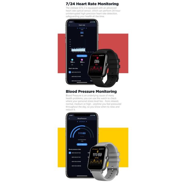 Zeblaze GTS 2 1.69 inch Touch Screen Bluetooth 5.0 IP67 Waterproof Smart Watch, Support Sleep Monitor / Heart Rate Monitor / Bluetooth Calling / Sports Mode (Black) - Image 4