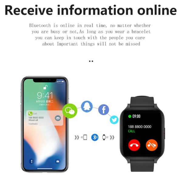 TCWH014-SW6 1.69 inch TFT Screen Bluetooth 5.0 30m Waterproof Smart Watch, Support Sleep Monitor / Heart Rate Monitor / Women Menstrual Cycle Reminder / Sports Mode (White) - Image 7