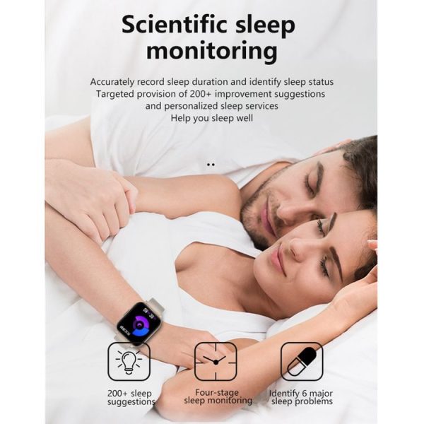 TCWH014-SW6 1.69 inch TFT Screen Bluetooth 5.0 30m Waterproof Smart Watch, Support Sleep Monitor / Heart Rate Monitor / Women Menstrual Cycle Reminder / Sports Mode (White) - Image 8
