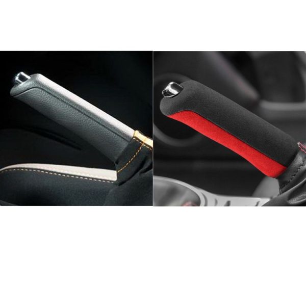 Car Suede Wrap Handbrake Grip Cover for Subaru BRZ / Toyota 86 2013-2020, Left and Right Drive Universal (Black Red) - Image 6