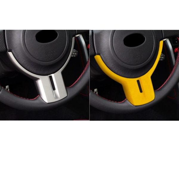 Car Suede Wrap Steering Wheel Decoration Sticker for Subaru BRZ / Toyota 86 2013-2020, Left and Right Drive Universal (Yellow) - Image 6
