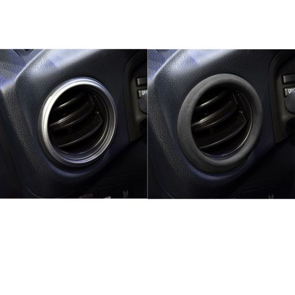 Car Suede Wrap Central Control Air Outlet Decorative Sticker for Subaru BRZ / Toyota 86 2013-2020, Left and Right Drive Universal (Black Grey) - Image 6