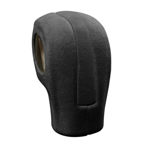 Car Suede Wrap Shift Lever Cover for Ford Mustang 2015-2021, Left Drive (Black Grey)
