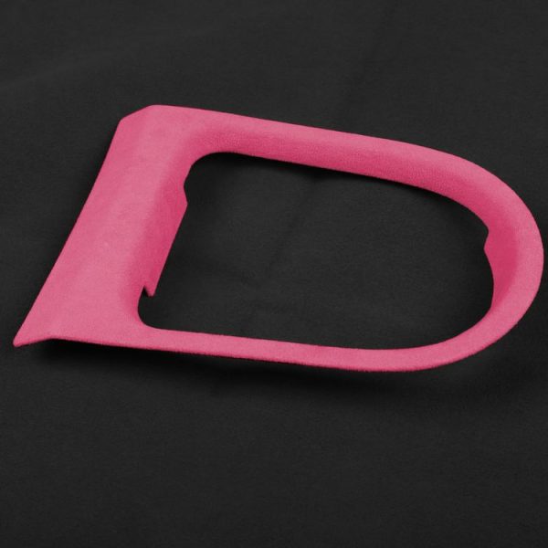 Car Suede Wrap Gear Handle Low Cover for Ford Mustang 2015-2021, Left and Right Drive Universal (Pink) - Image 4