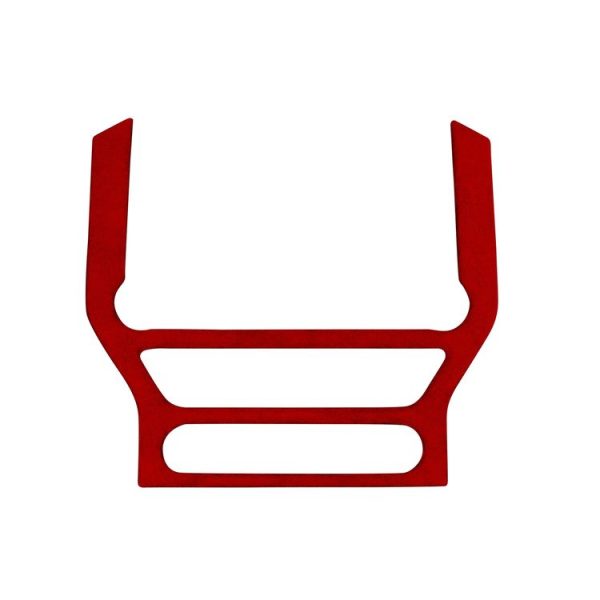 Car Suede Wrap Central Control CD Panel Cover for Ford Mustang 2015-2021, Left and Right Drive Universal (Wine Red)