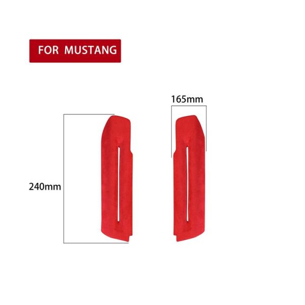 Car Suede Wrap Door Armrest Cover for Ford Mustang 2015-2021, Left and Right Drive Universal (Wine Red) - Image 2